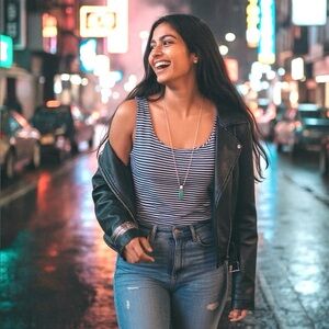 Black and White Body Suit Top